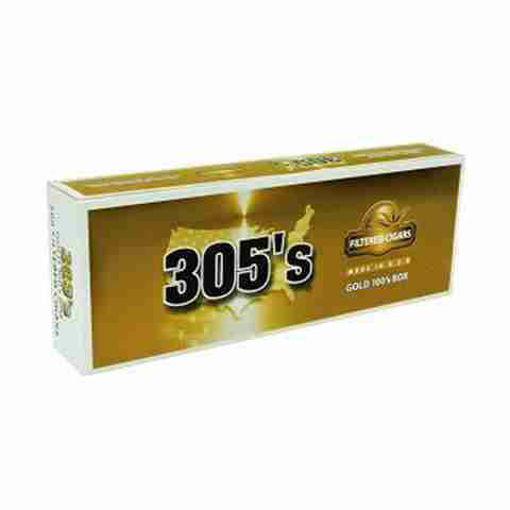 Picture of 305s GOLD FILTER CIGAR 100s BOX 10CT 20PK